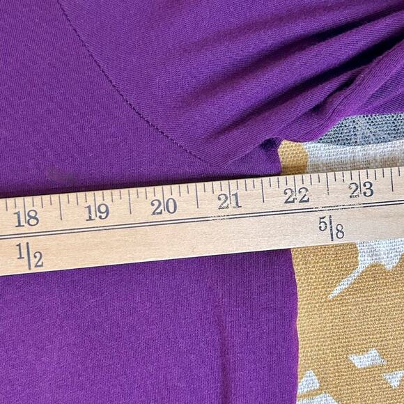 J, Jill Embroidered Casual Purple Oversized Comfort Boxy Lagenlook Large Tall - Picture 8 of 8